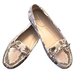 EASY SPIRIT Women's Antil3 Loafer Snake Skin Pattern Light Brown Size 6W EUC